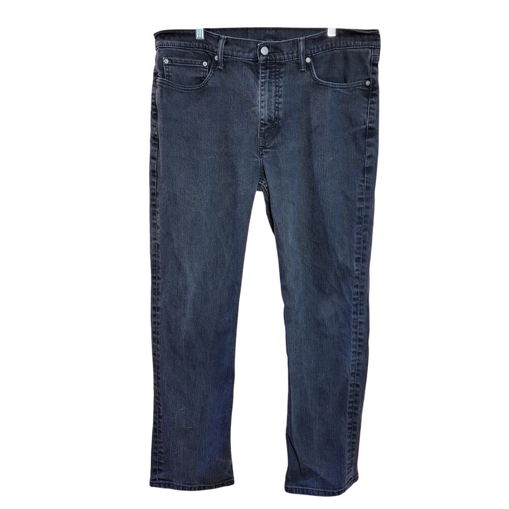 Levi's mens 514 classic straight leg fit charcoal Grey 38x32 dark wash black